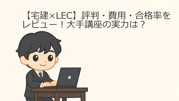 【宅建×LEC】評判・費用・合格率を徹底レビュー！大手講座の実力は？